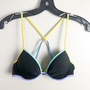 Victoria's Secret Contrast Trim The Fabulous Halter Bikini Top 32B